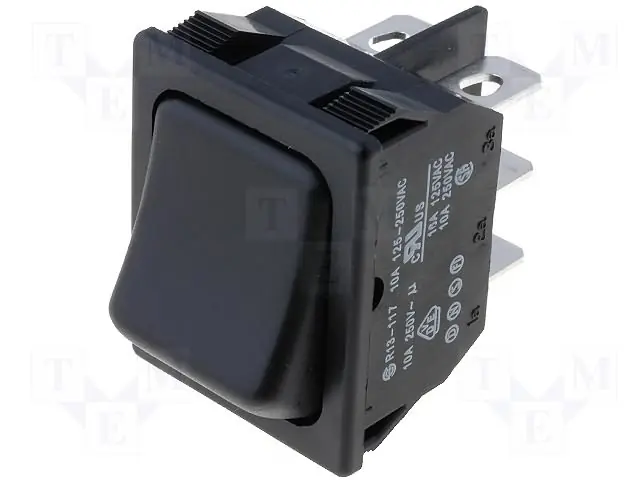Vypínač 20A/12V černý bez znaku - Sleva navíc