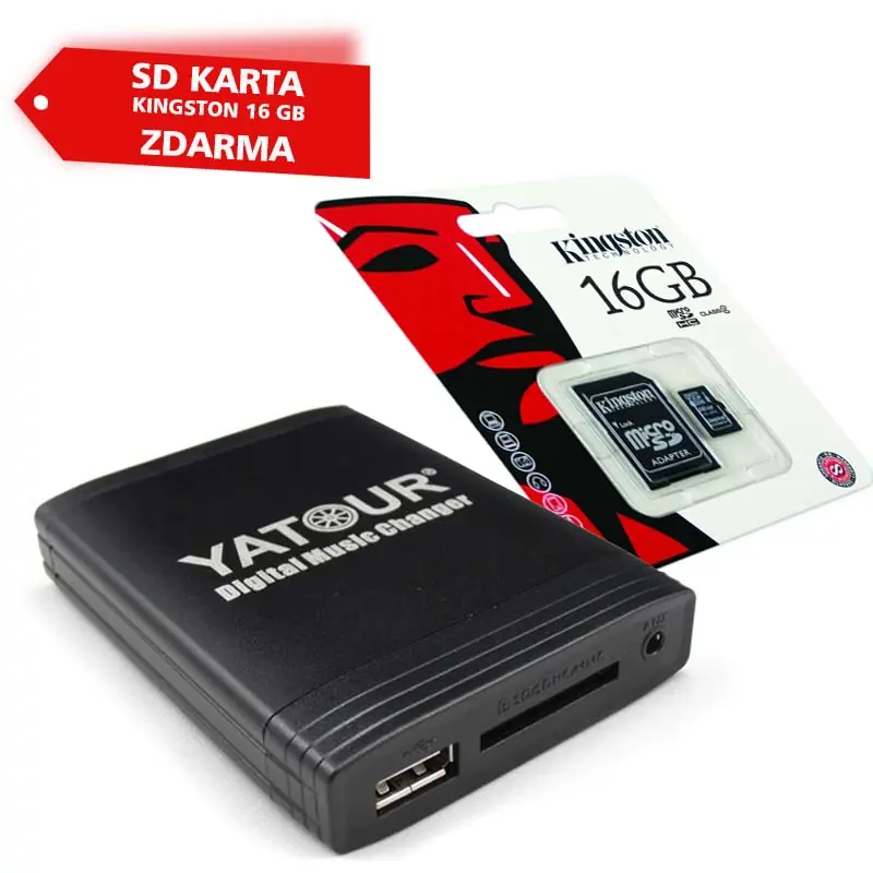 K objednání - Digitální hudební adaptér YATOUR YT-M06 FRD1 Ford + SD karta Kingston 16 GB ZDARMA
