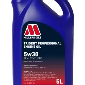 Poslední dny akce | Millers Oils Trident Professional 5w30 polosyntetický motorový olej 5 L