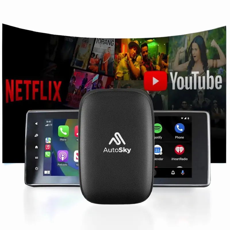 Adaptér pro bezdrátový Apple CarPlay / Android Auto / Netlix / Youtube AutoSky USB Box Lite - Pořiďte si nyní