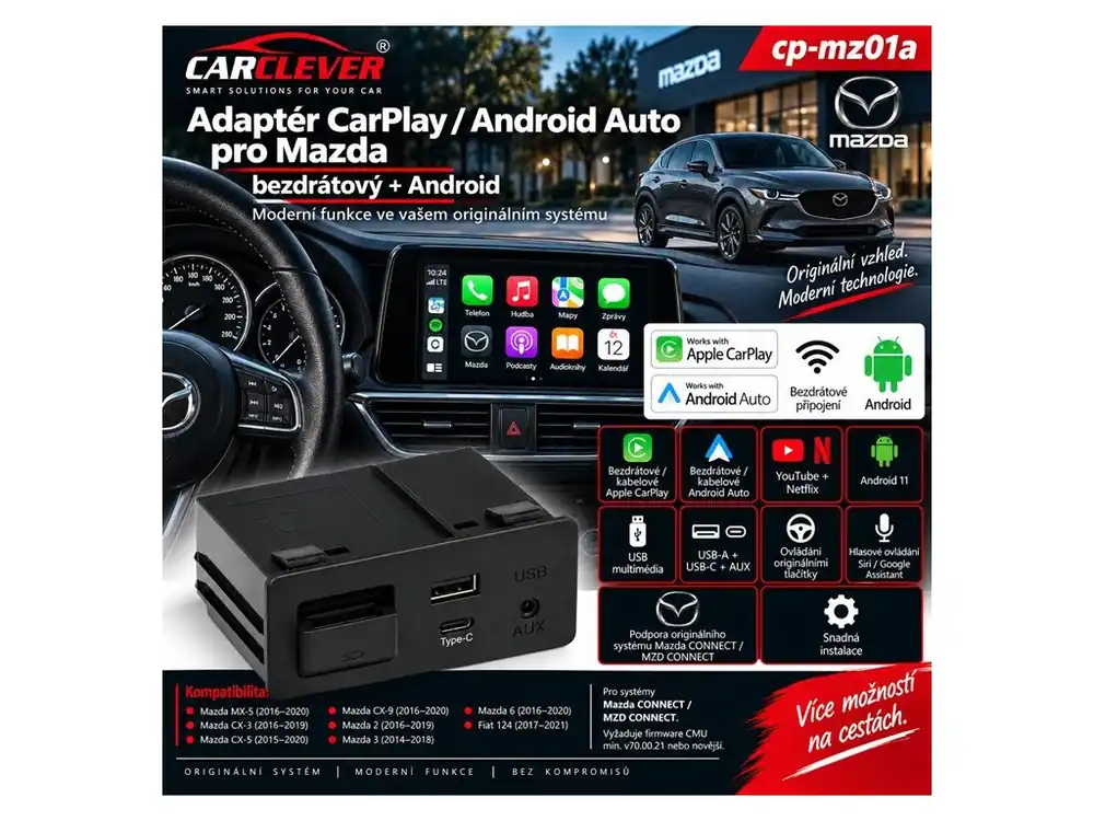 Outlet | Adaptér CarPlay/Android Auto Mazda, bezdrátový + Android