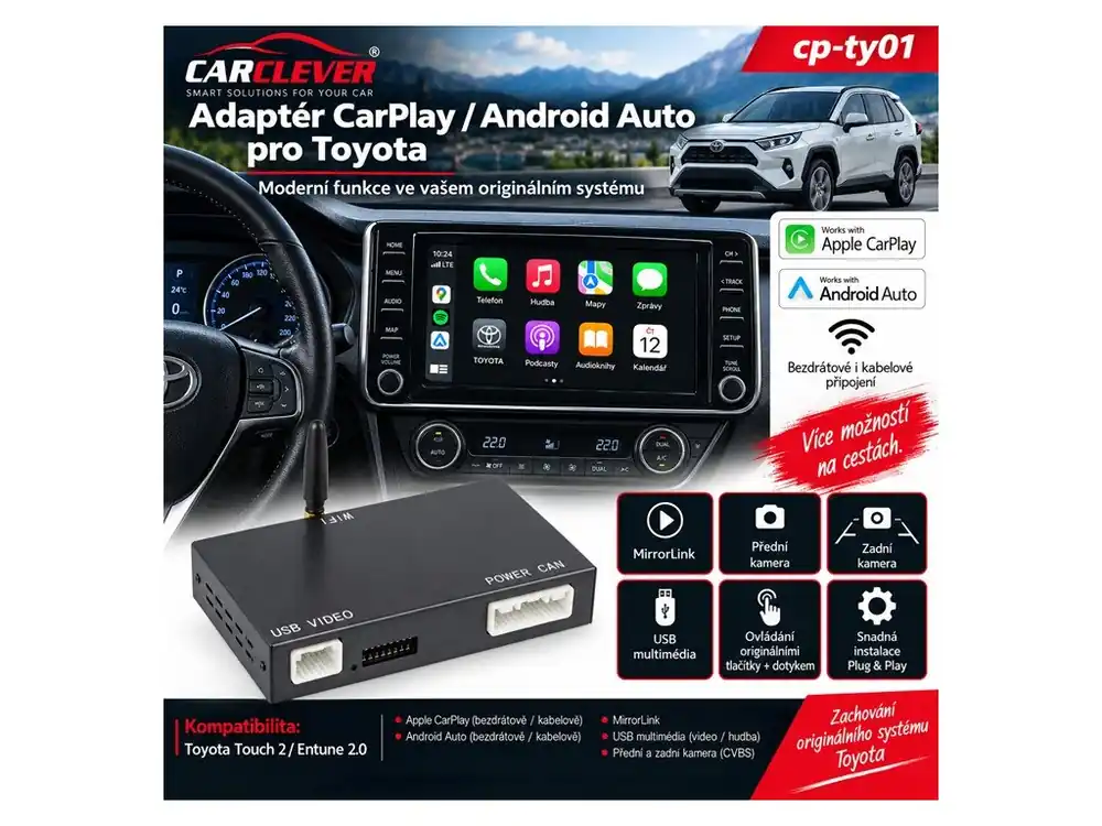 Adaptér CarPlay/Android Auto Toyota - Nabídka