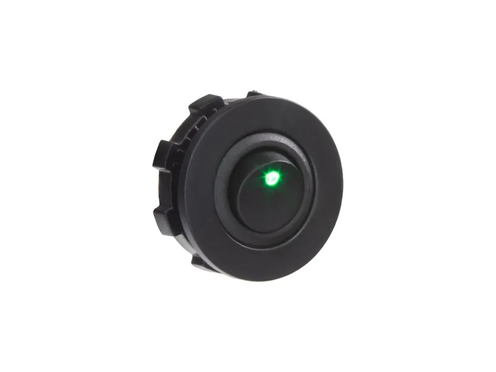Objednejte dnes - Spínač kolébkový kulatý 20A zelená LED