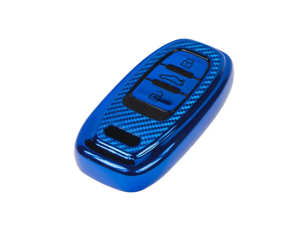 TPU obal pro klíč Audi, carbon modrý | Slevy