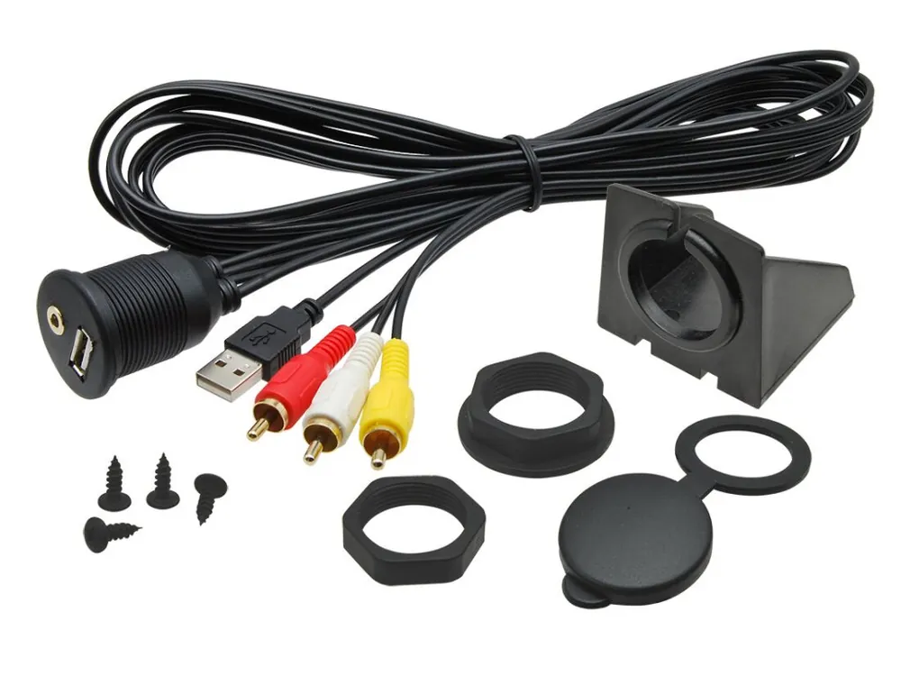 Doprodej - USB / JACK 4pól. zásuvka s kabelem