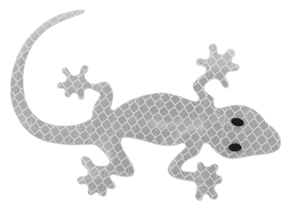 Jen pár kusů - Dekor samolepící GECKO stříbrný
