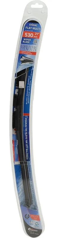 Stěrač FLAT MULTI 530mm s adaptéry | Do košíku