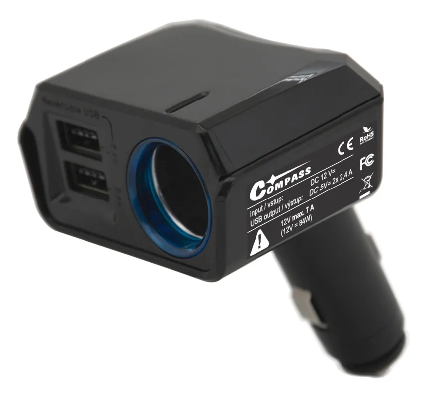 Adaptér pevný 12V + 2x USB 2400mA SELECT | Rychlé odeslání