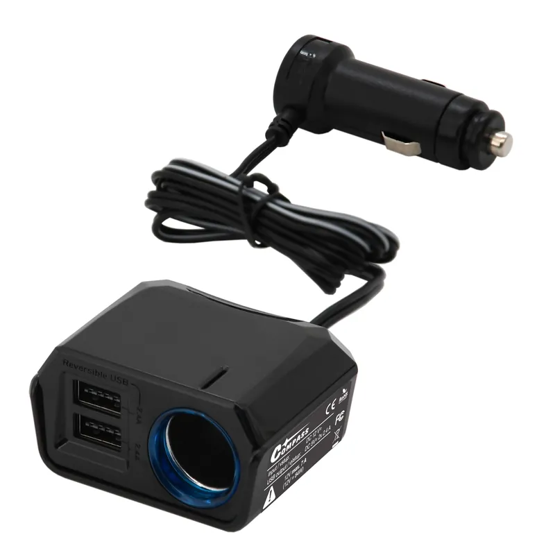 Adaptér s kabelem 12V + 2x USB 2400mA SELECT - Nabídka dne