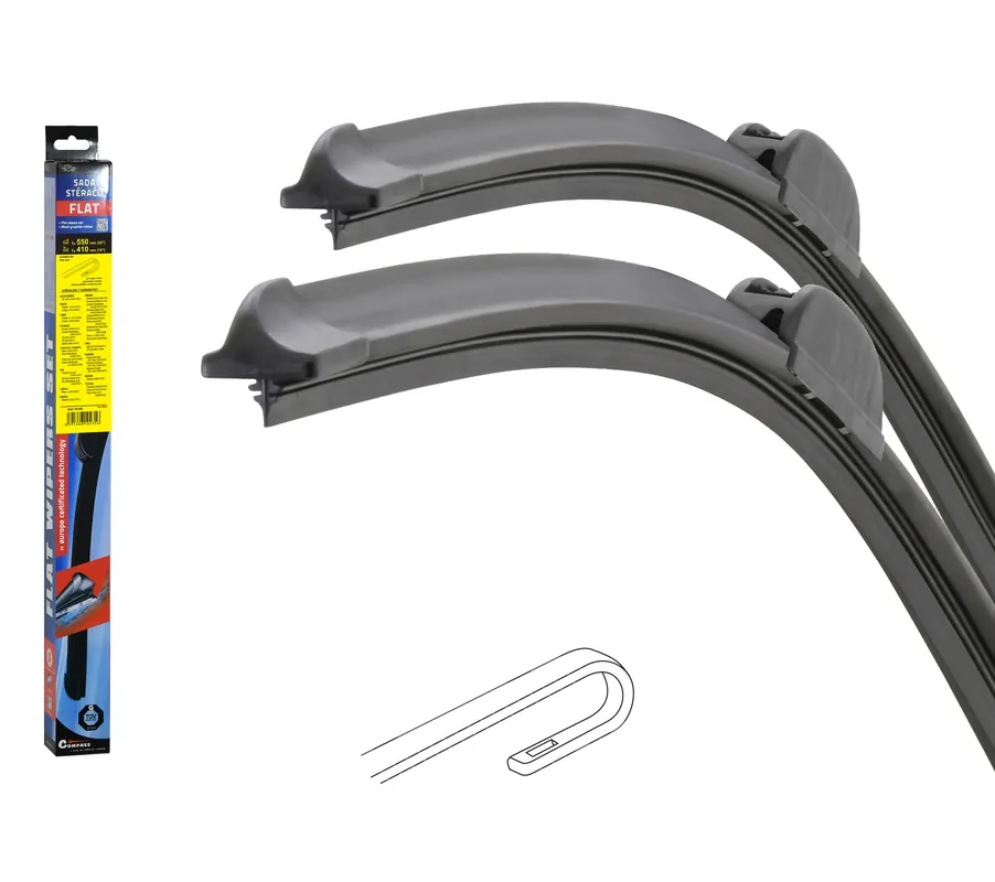 Bestseller - Stěrače FLAT SET (HOOK) 550+410mm