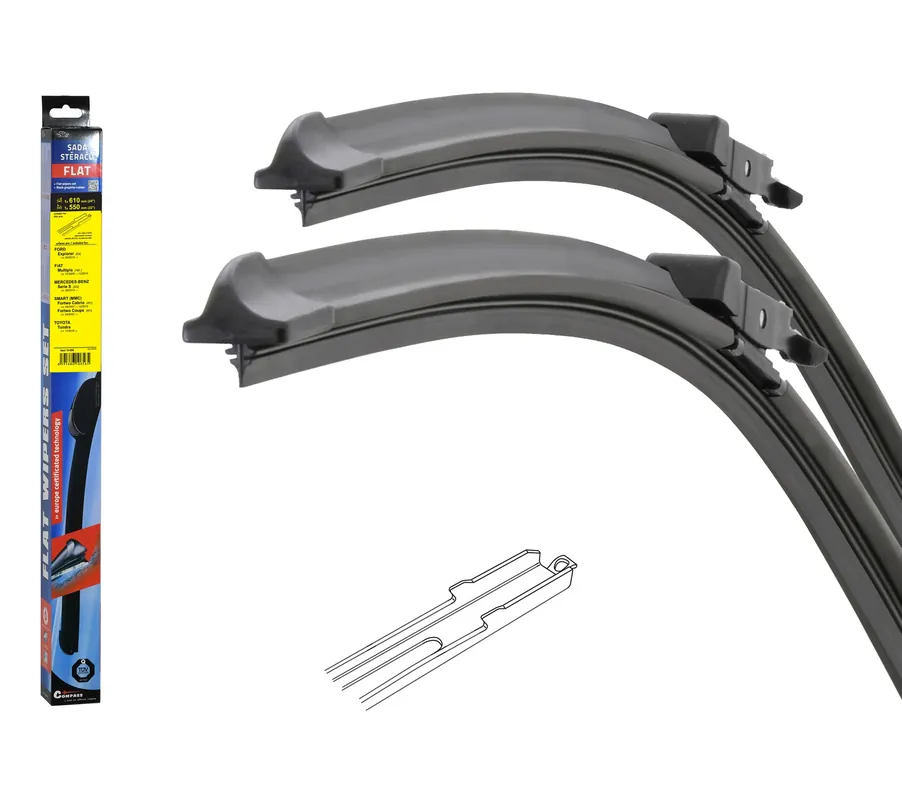Koupit online - Stěrače FLAT SET (SLOT) 610+550mm