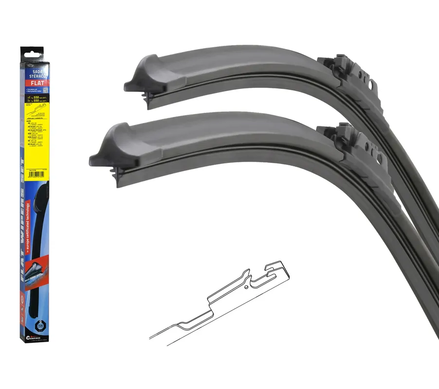 Pouze dnes - Stěrače FLAT SET (BONE) 550+550mm
