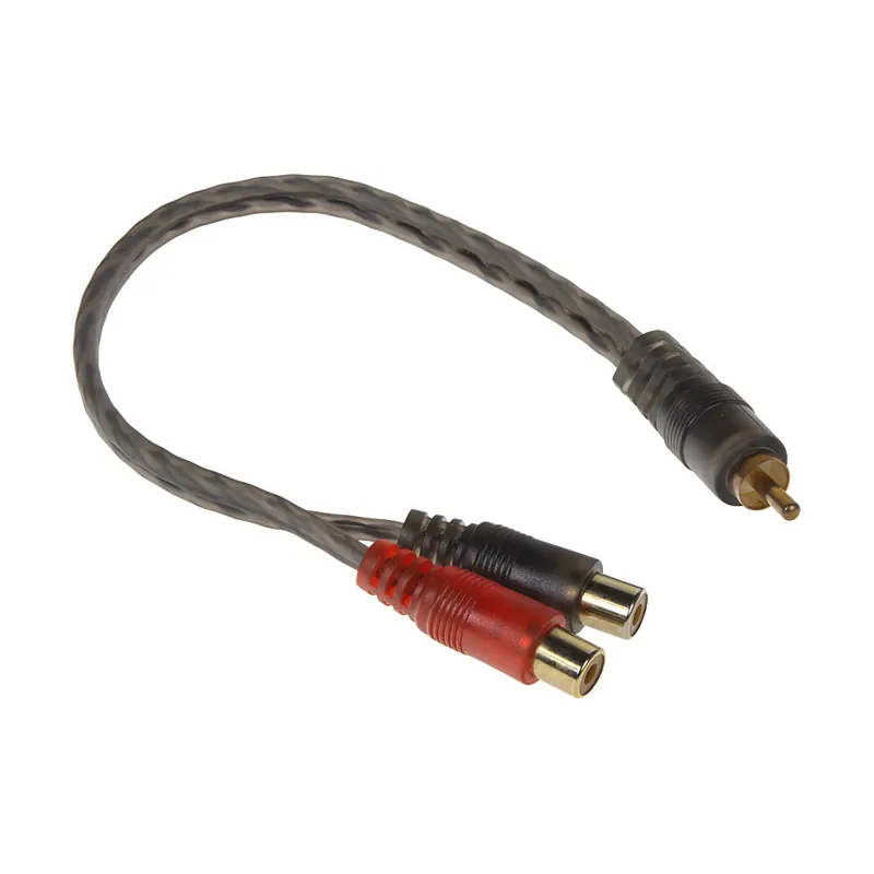 Populární - RCA Y audio kabel, 1x samec, 2x samice pc1-52f