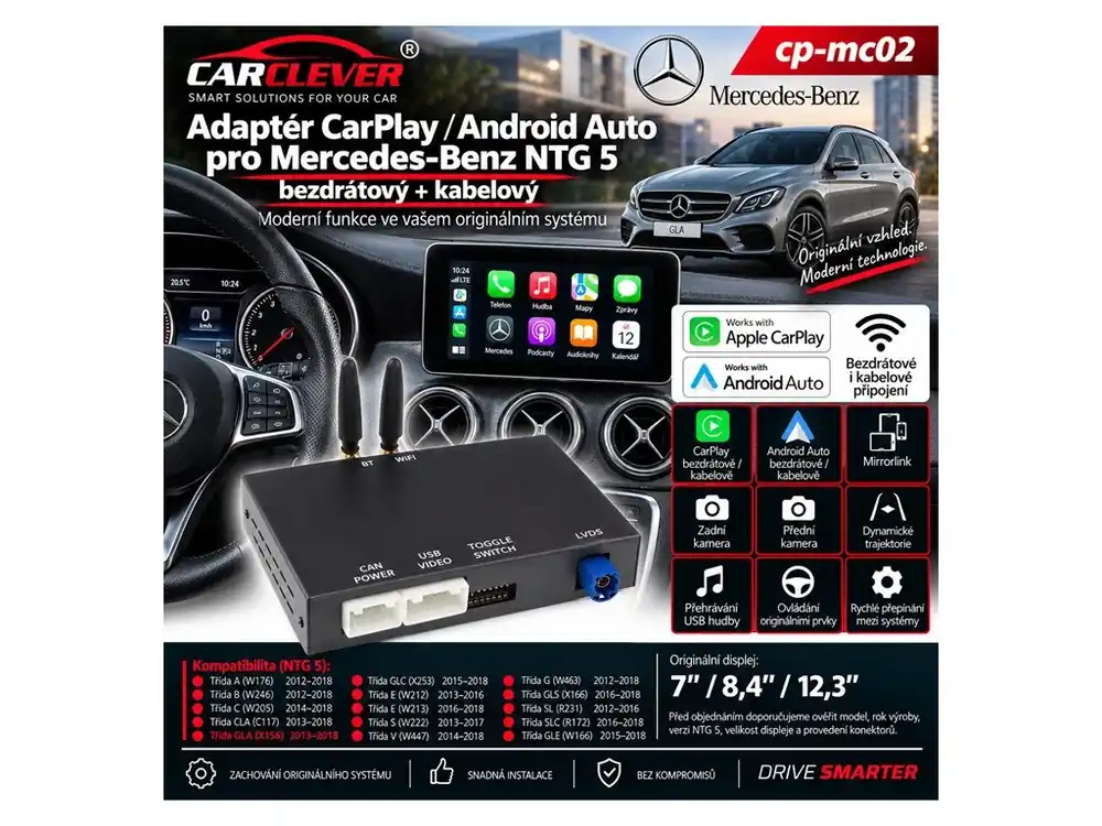 Adaptér CarPlay/Android Auto Mercedes-Benz NTG 5 | Populární