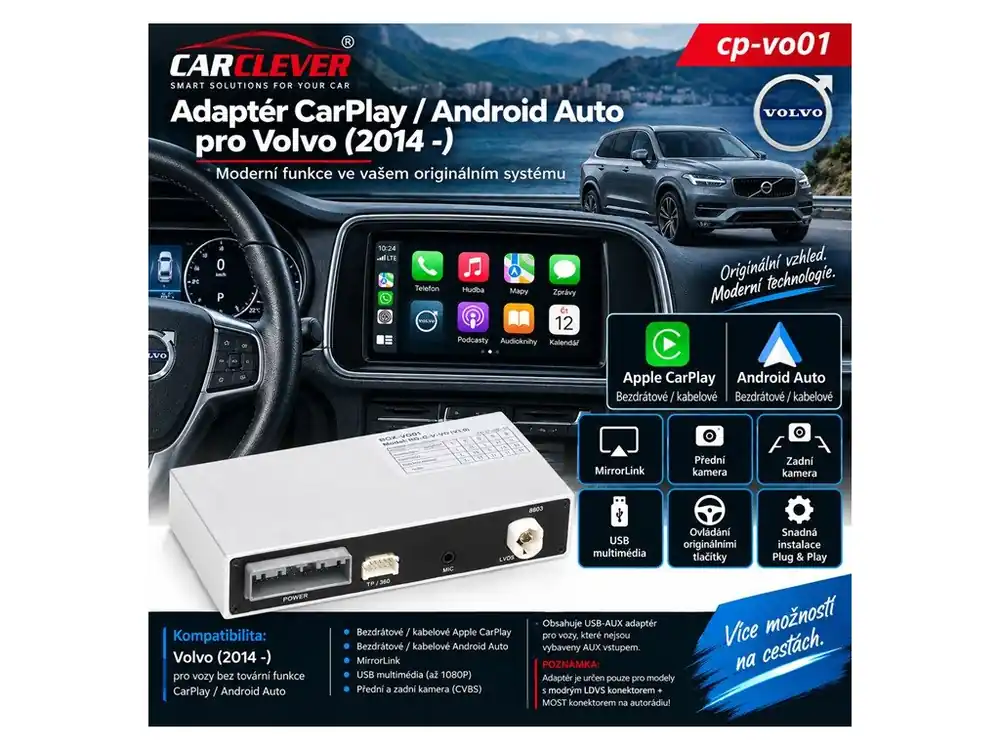 Doprodej - Adaptér CarPlay/Android Auto Volvo