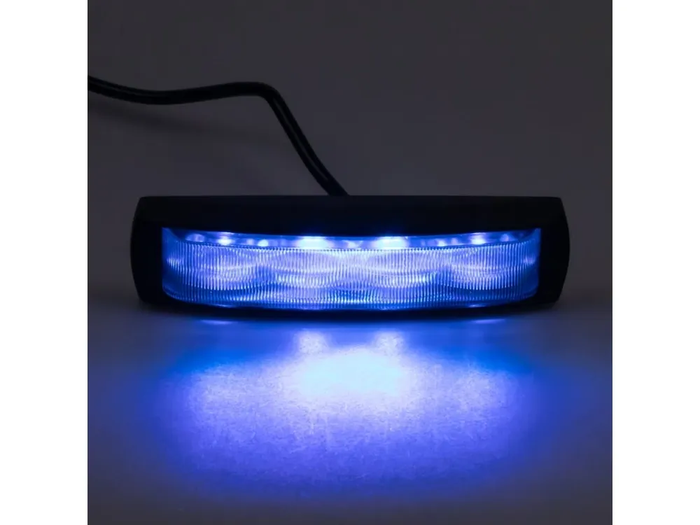 PREDATOR 6x3W LED, 12-24V, modrý, ECE R65 - Akce