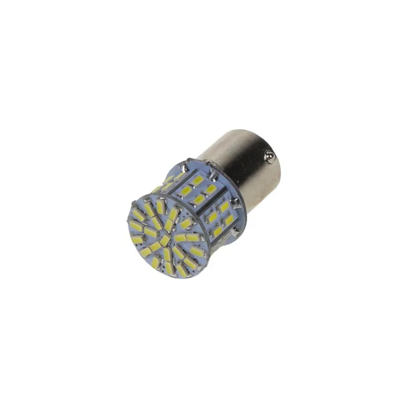 Velká sleva | LED BA15s bílá, 12V, 50LED/3014SMD