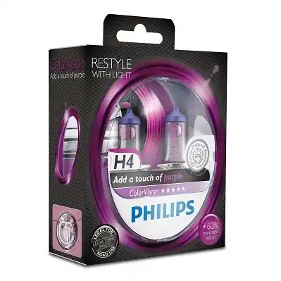 Novinka v sortimentu | Philips ColorVision Purple 12342CVPPS2 H4 P43t-38 12V 60/55W