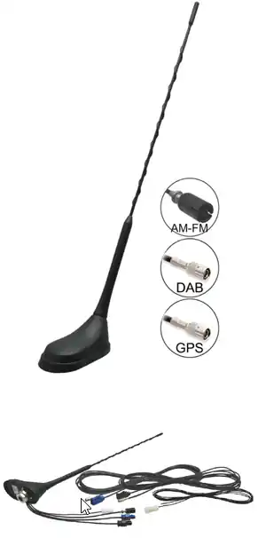 Triplex AM-FM / DAB-DAB+ / GPS anténa | Rychle mizí