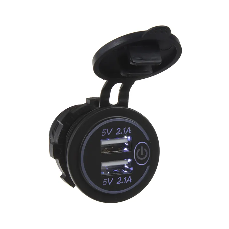 Vrácení zdarma - 2x USB nabíječka voděodolná do panelu, bílá