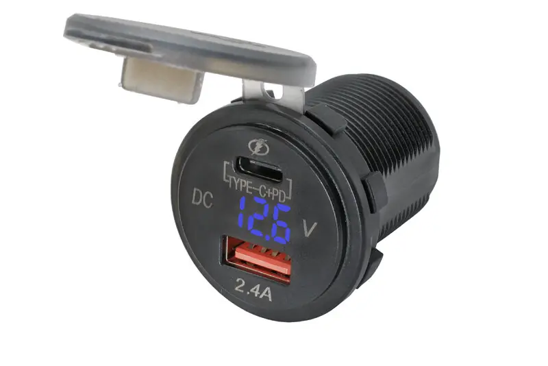 Adapter 12V -> USB 2,4A + USB C + V-metr | Populární