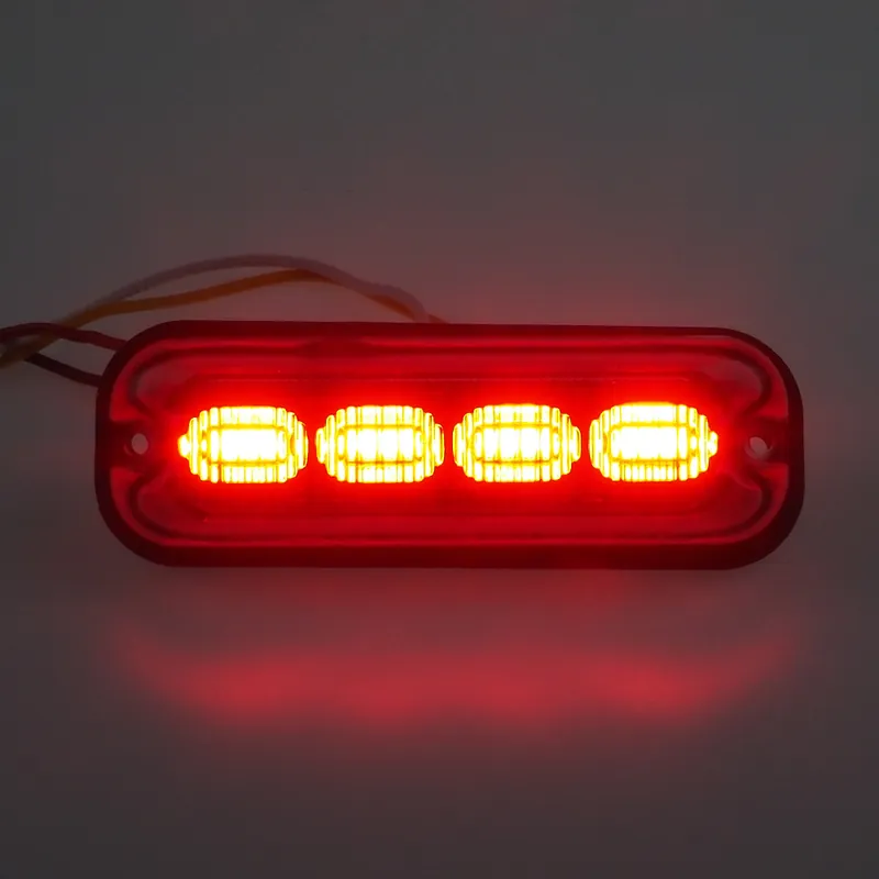 PREDATOR 4x4W LED, 12-24V, červený, ECE R10 - Populární