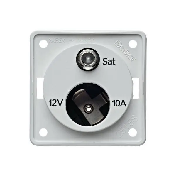 Časově omezená nabídka - Zásuvka 12V + SAT Berker Integro