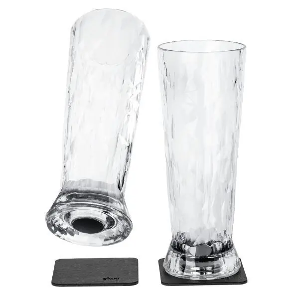 Jen po omezenou dobu | Set dvou plastových sklenic s magnetem na pivo Silwy