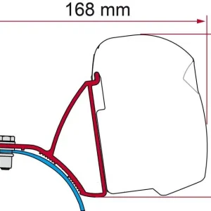 Jen dnes - Adaptér pro markýzy Fiamma F45s a F43van pro Trafic, Vivaro a podobné