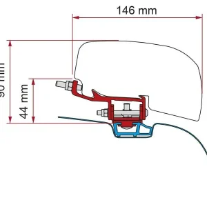 Extra sleva | Adaptér pro Fiamma F40van na VW T5 a T6 se střešním C-profilem