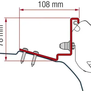 Adaptér pro markýzy Fiamma F35 PRO na Transit Custom - Novinka