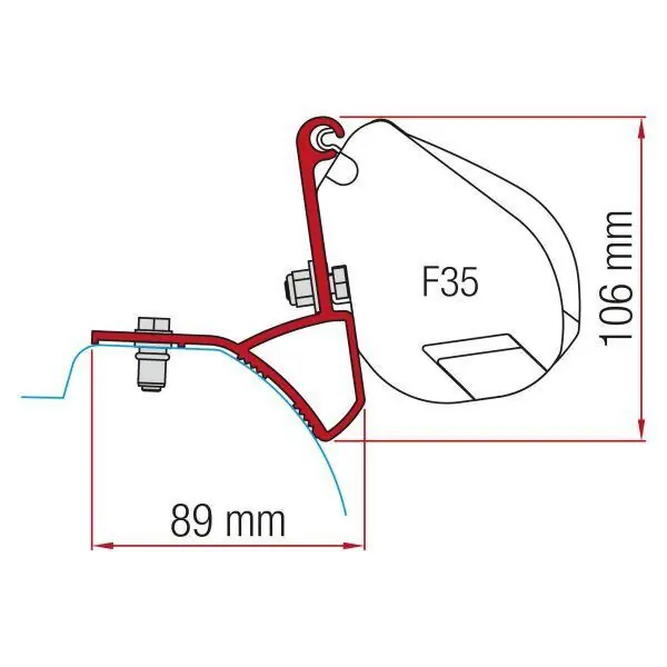 Renault Trafic, Fiat Talento, Nissan NOV300 - adaptér pro markýzy Fiamma - Žádaný produkt
