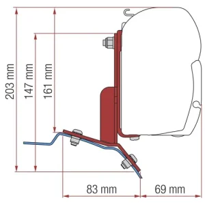 Ford Custom - adaptér pro markýzy Fiamma | Profesionální kvalita