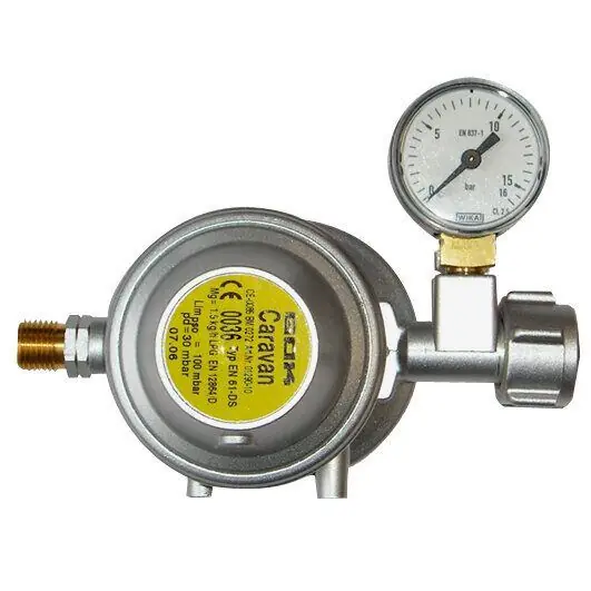 Plynový regulátor GOK s manometrem (30 mbar, 1,5 kg/h) - Lze objednat