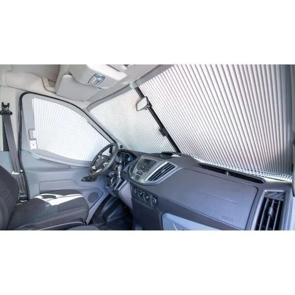 Sleva - Přední plisovaná roletka REMIfront IV pro Ford Transit gen 7. rok 2019 a dále