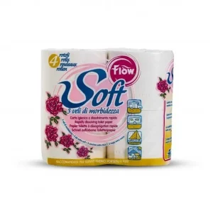 Toaletní papír Flow Soft (4 role) | Speciální nabídka