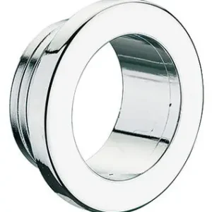 Do košíku | Plastová rozeta pro tloušťku stěny 17 mm pro tlačítko push-lock Häfele, leštěný chrom
