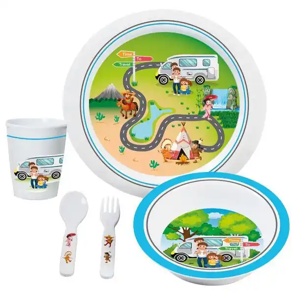 Sada dětského melaminového nádobí Brunner Travel 3+ | Skvělá cena