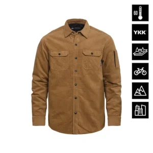 Zateplená košile Horsefeathers DOUGH - camel corduroy - Akční sleva